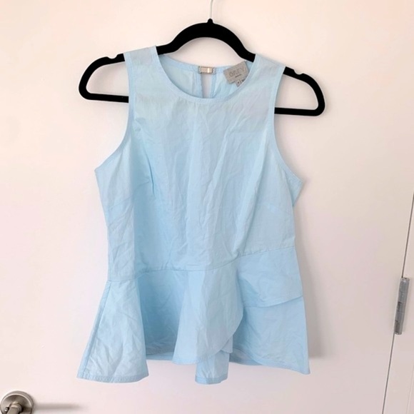 Jason Wu grey women’s sky blue peplum top - Picture 1 of 2